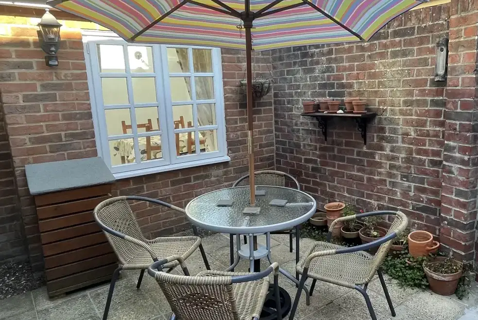 Patio area at All Seasons Cottage Breaks - Flint Cottage