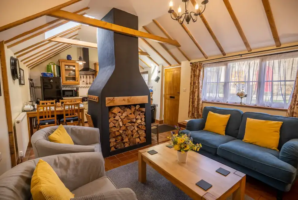 Open plan living area at All Seasons Cottage Breaks - Corner Cottage