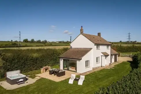 Enclosed garden at Apple Cottage , Somerset