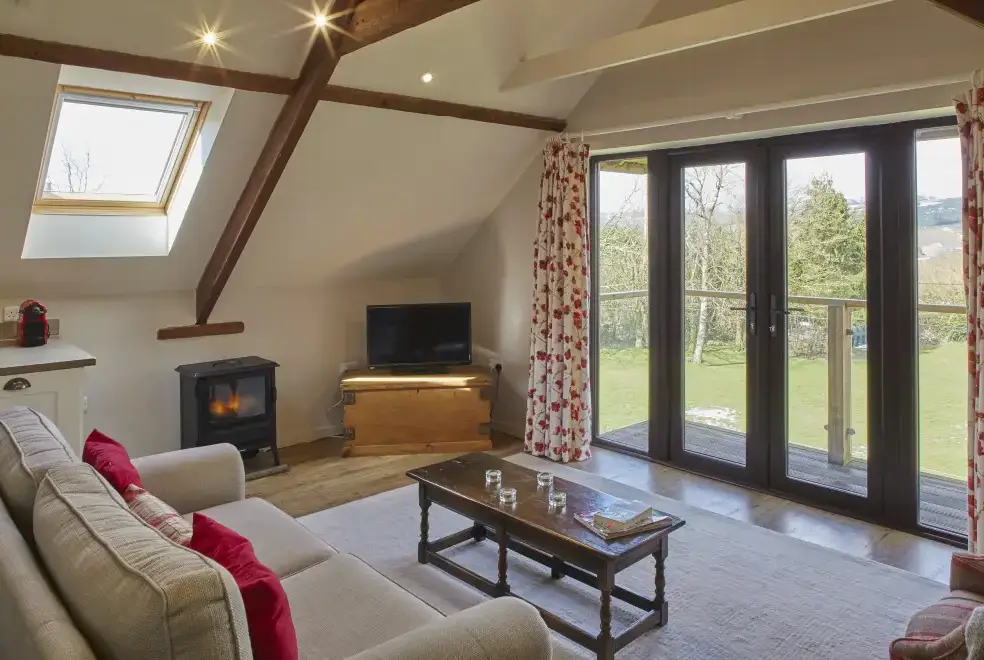 Lounge at Apple Loft at Twistgates Farm Cottages