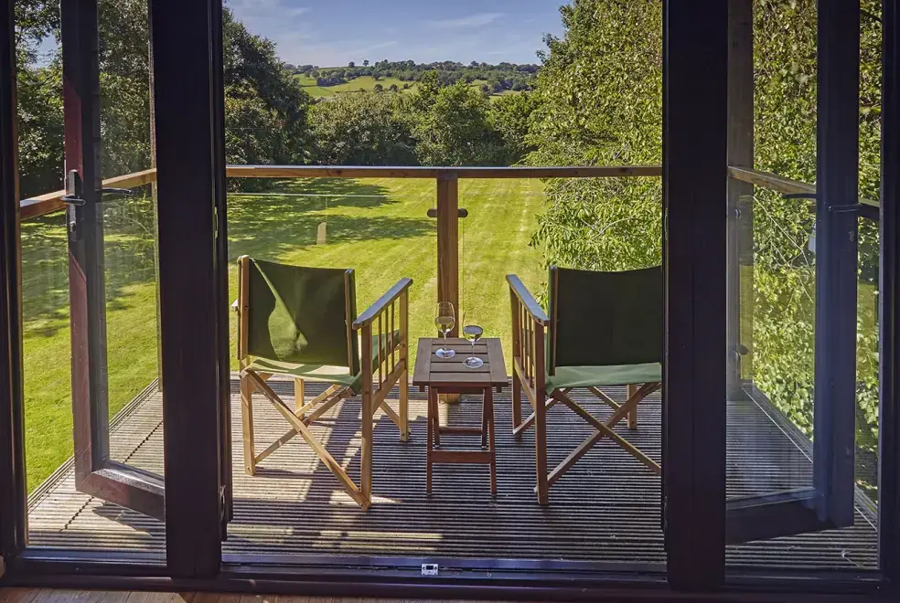 Balcony at Apple Loft at Twistgates Farm Cottages