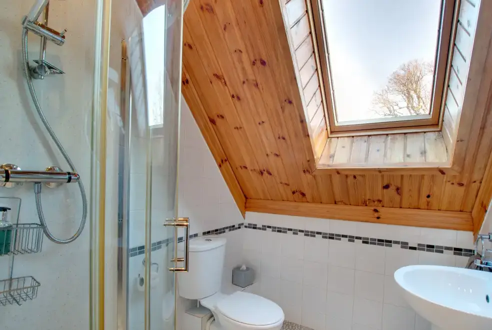 Shower room at Apple Tree Lodge