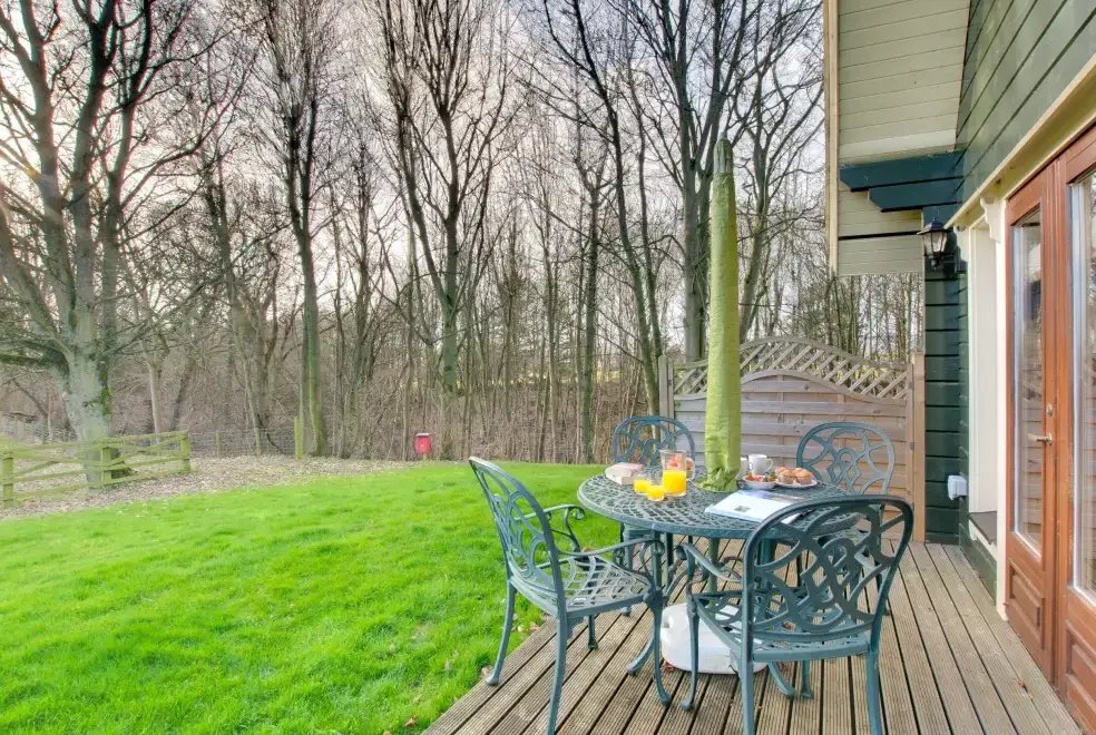Decked area at Apple Tree Lodge