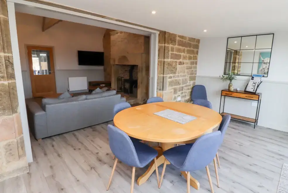 Open plan living area at Ash Cottage