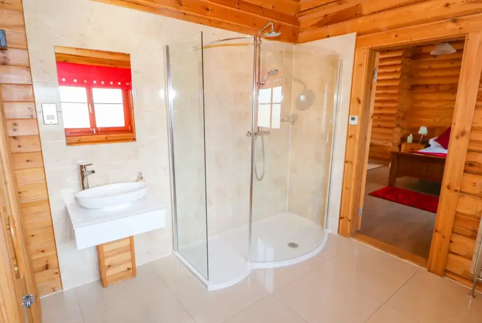 Shower room at Ash Lodge