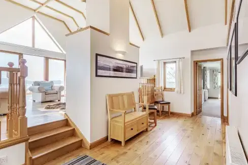 Open plan living area at Askival, Isle of Skye