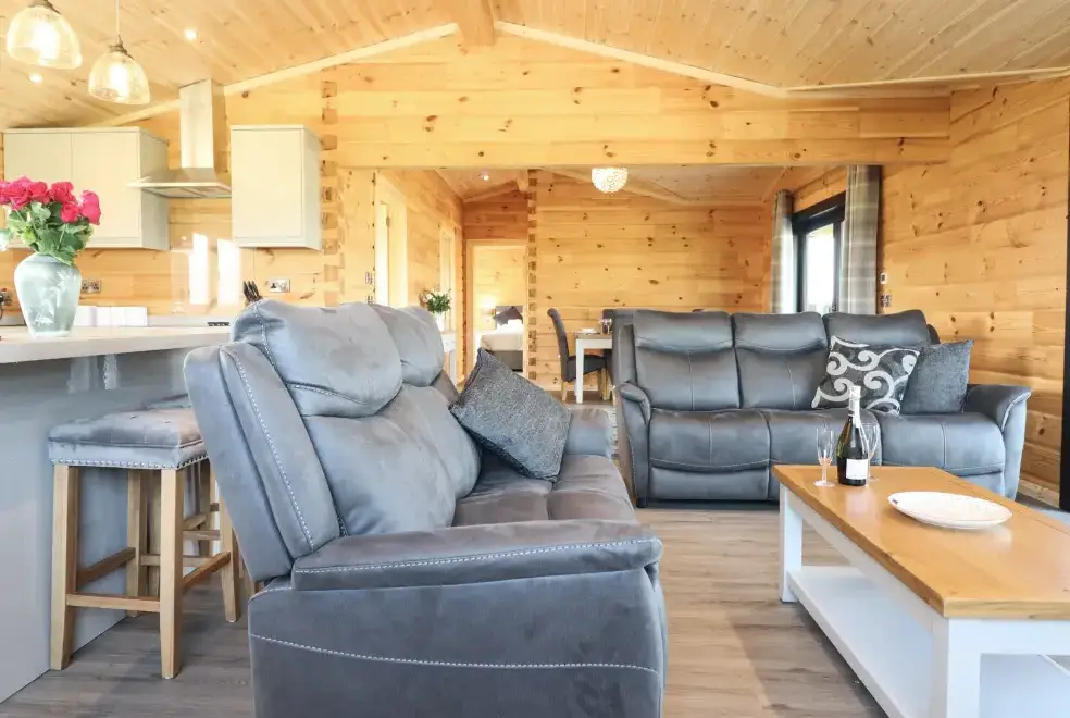 Lounge at Bacheiddon Log Cabin
