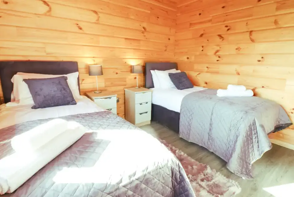 Bedroom at Bacheiddon Log Cabin