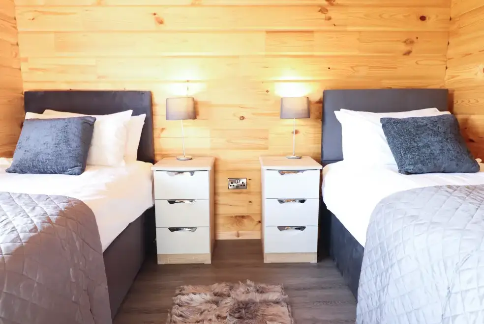 Bedroom at Bacheiddon Log Cabin
