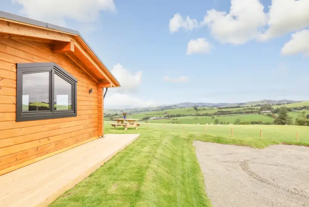 Countryside views at Bacheiddon Log Cabin