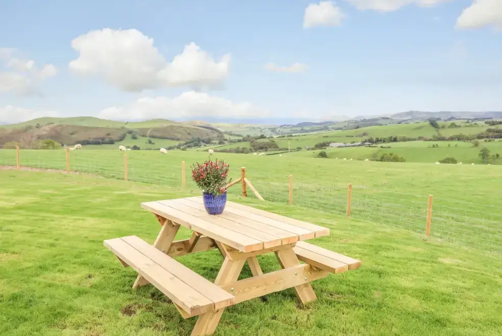 Countryside views at Bacheiddon Log Cabin