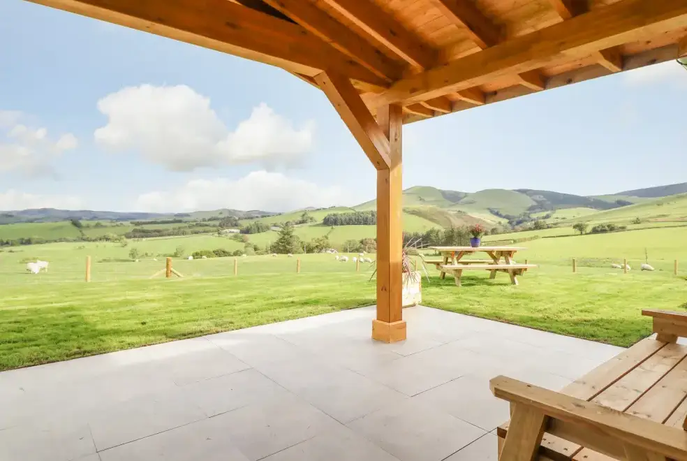 Countryside views at Bacheiddon Log Cabin