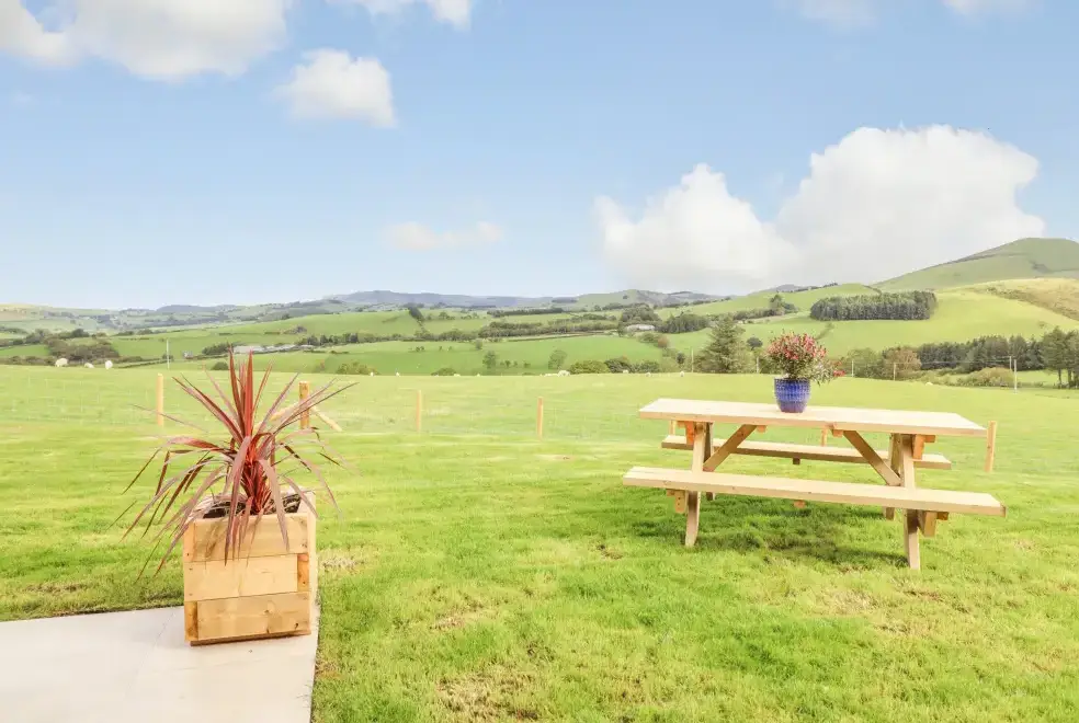 Countryside views at Bacheiddon Log Cabin