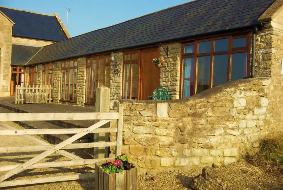 Badger at Coombe Barn Cottages, from the outside