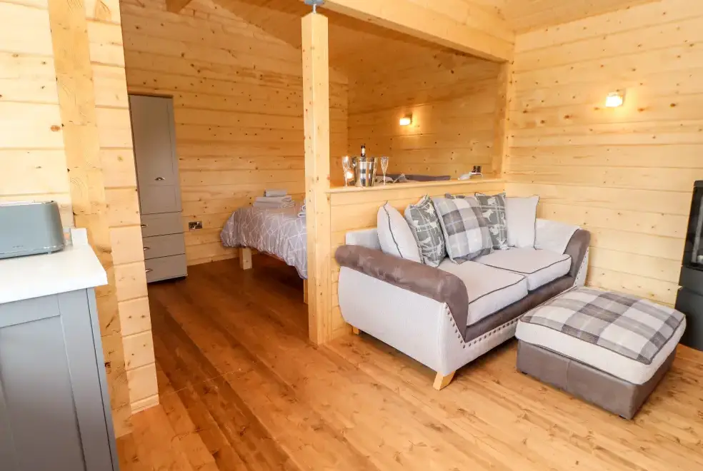 Open plan living area at Badgers Sett