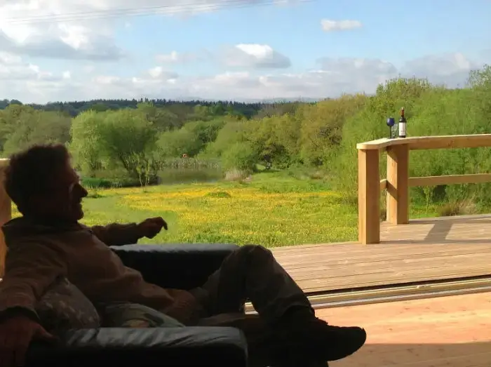 Countryside views at Balebarn Eco Lodge