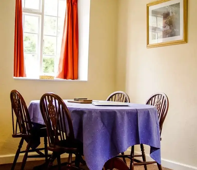 Dining room at Beachcomber at Watermouth Cove Cottages