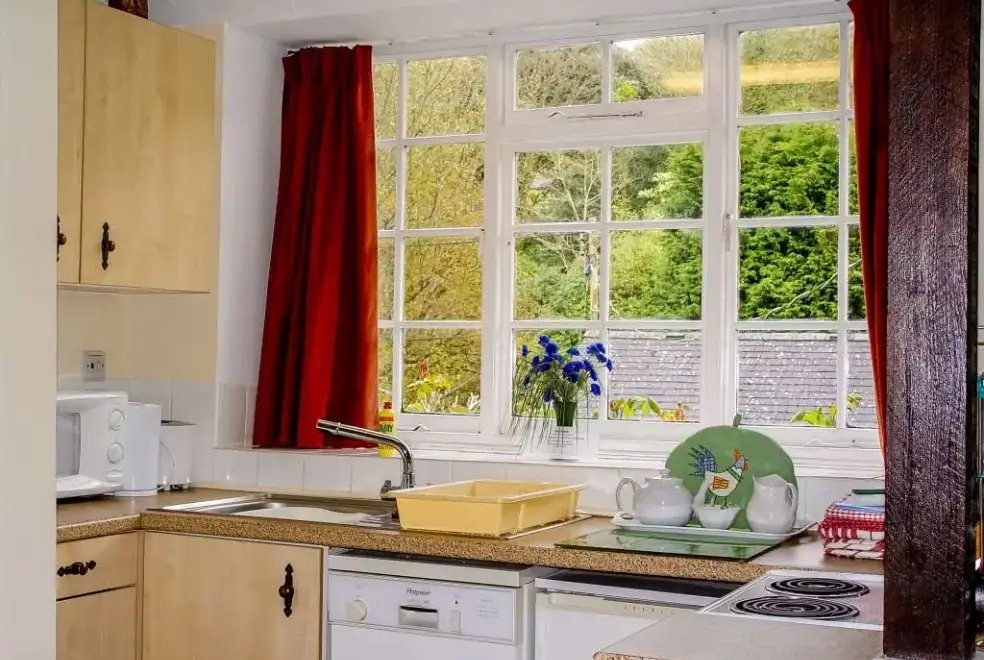 Well equipped kitchen at Beachcomber at Watermouth Cove Cottages