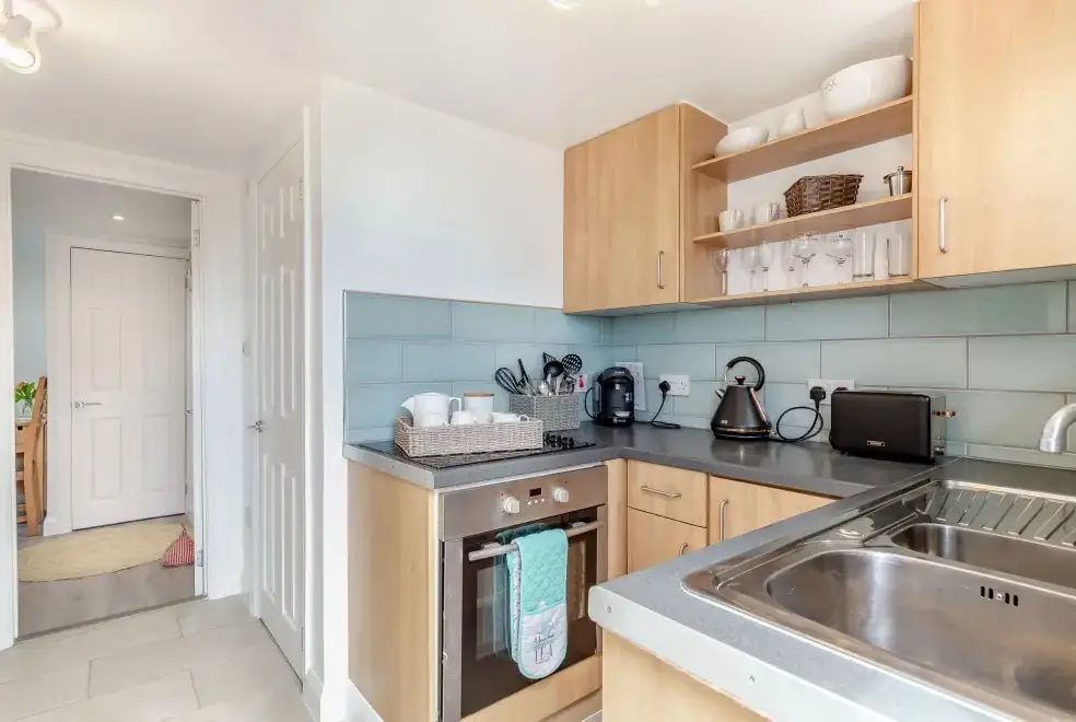 Well equipped kitchen at Beachcomber's Cottage