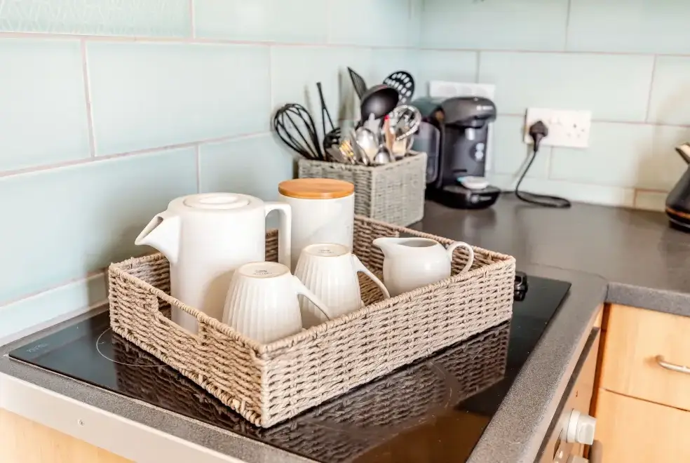 Well equipped kitchen at Beachcomber's Cottage