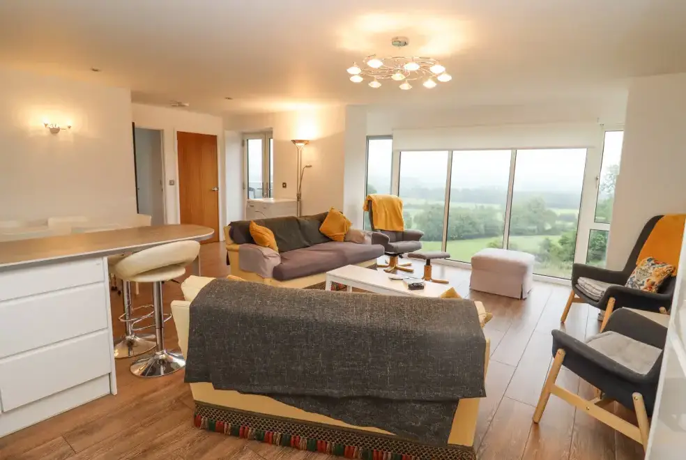 Open plan living area at Beautiful Cotswold View