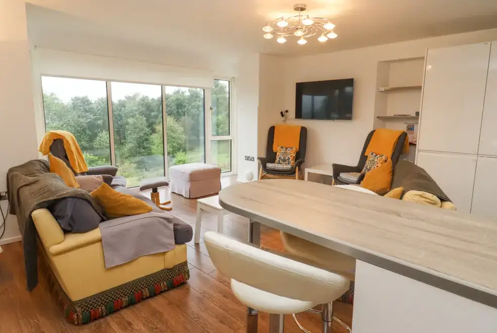 Open plan living area at Beautiful Cotswold View