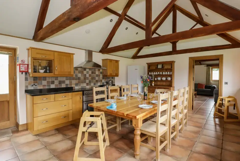 Kitchen/diner at Beesoni Rural Retreat, Malvern Hills