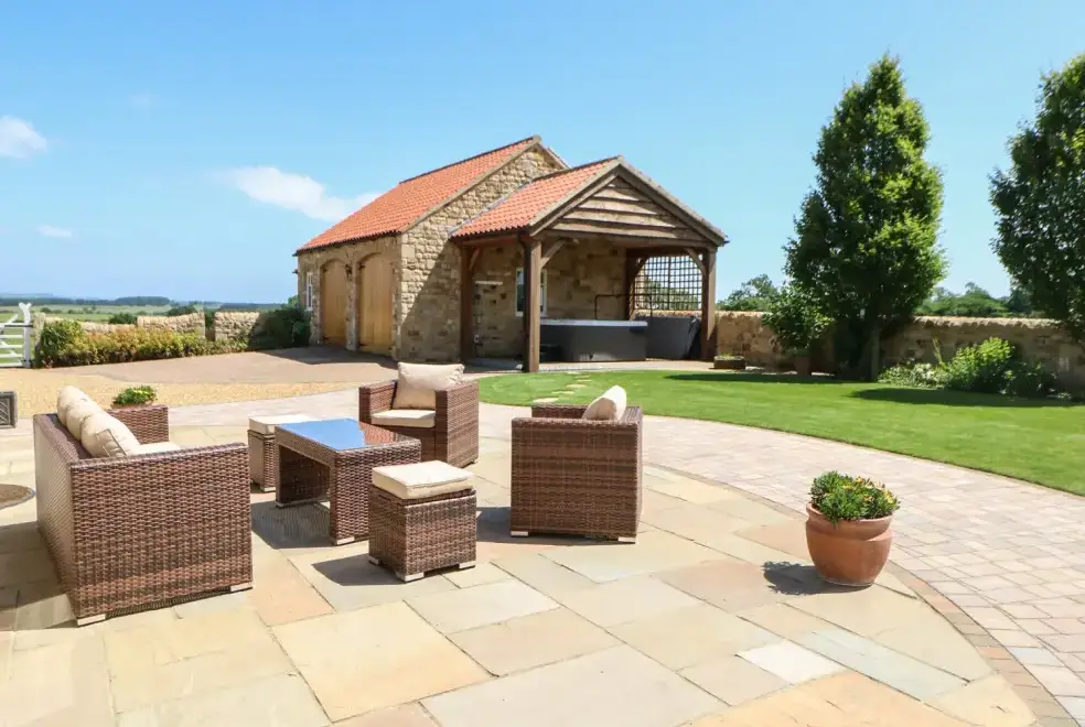 Patio area at Bell House Barn