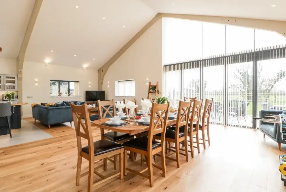 Open plan living area at Bilsham Meadows