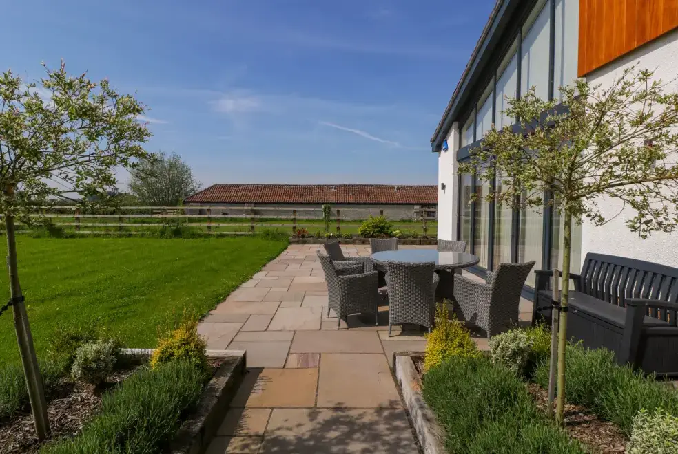 Patio area at Bilsham Meadows
