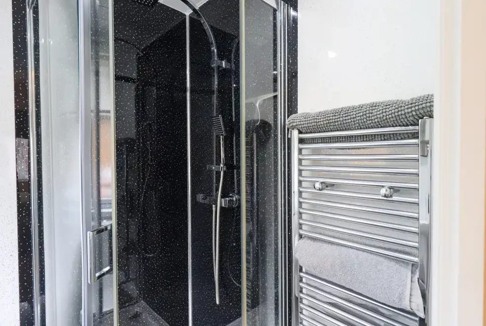 Shower room at Black Dog Lodge