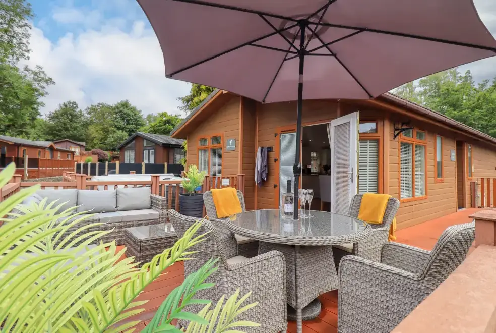 Decked area at Black Dog Lodge