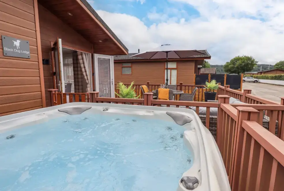 Private Hot Tub at Black Dog Lodge
