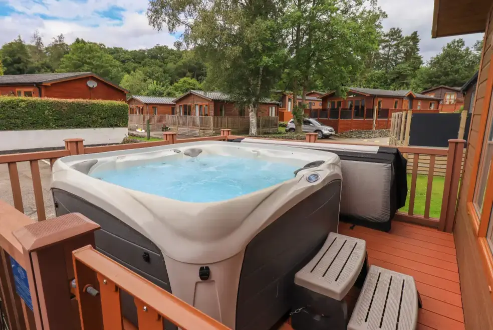 Private Hot Tub at Black Dog Lodge