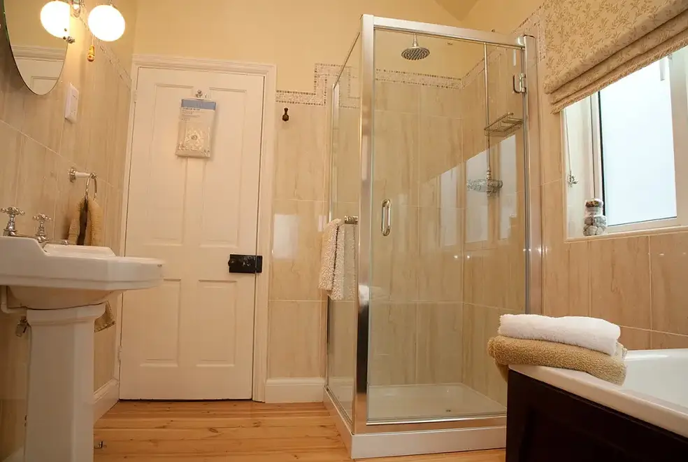 Shower room at Blackdown Cottage