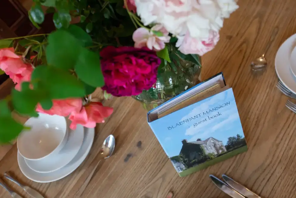 Dining room at Blaenpant Mansion