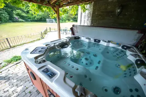 Private Hot Tub at Blaenpant Mansion, Pembrokeshire