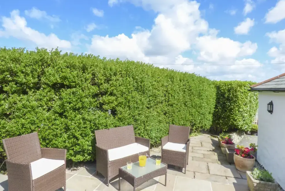 Patio area at Blue Oyster Romantic Retreat