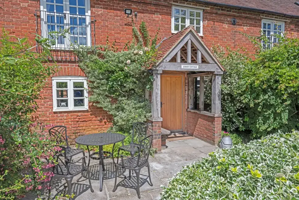 Patio area at Bluegate Farm Holiday Cottages