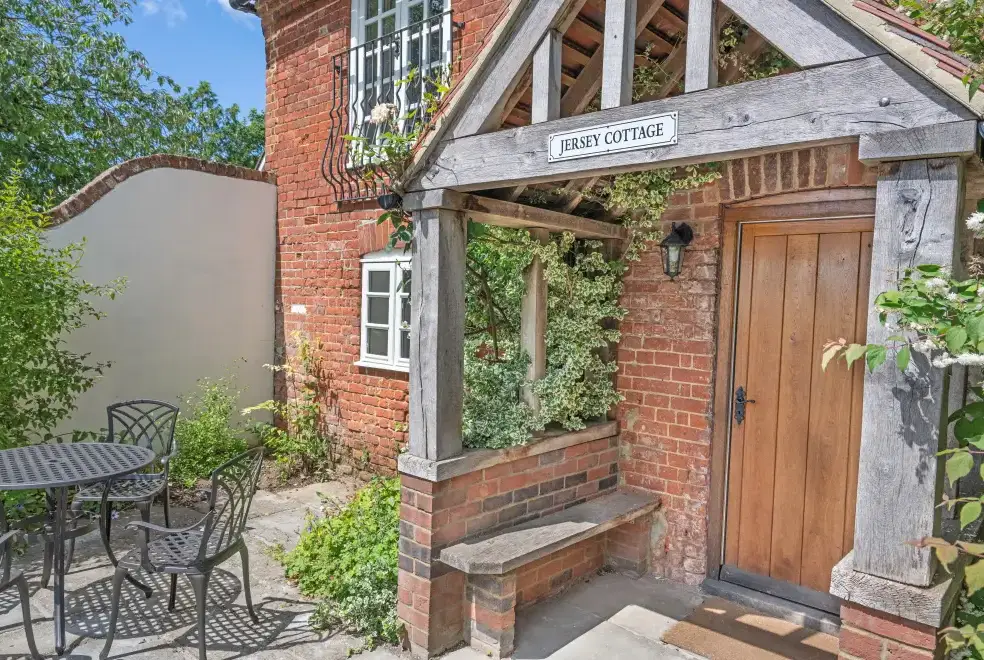 Patio area at Bluegate Farm Holiday Cottages