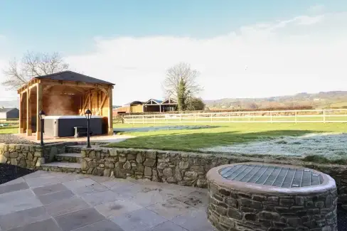 Private Hot Tub at Bodaioch Cottage, Powys