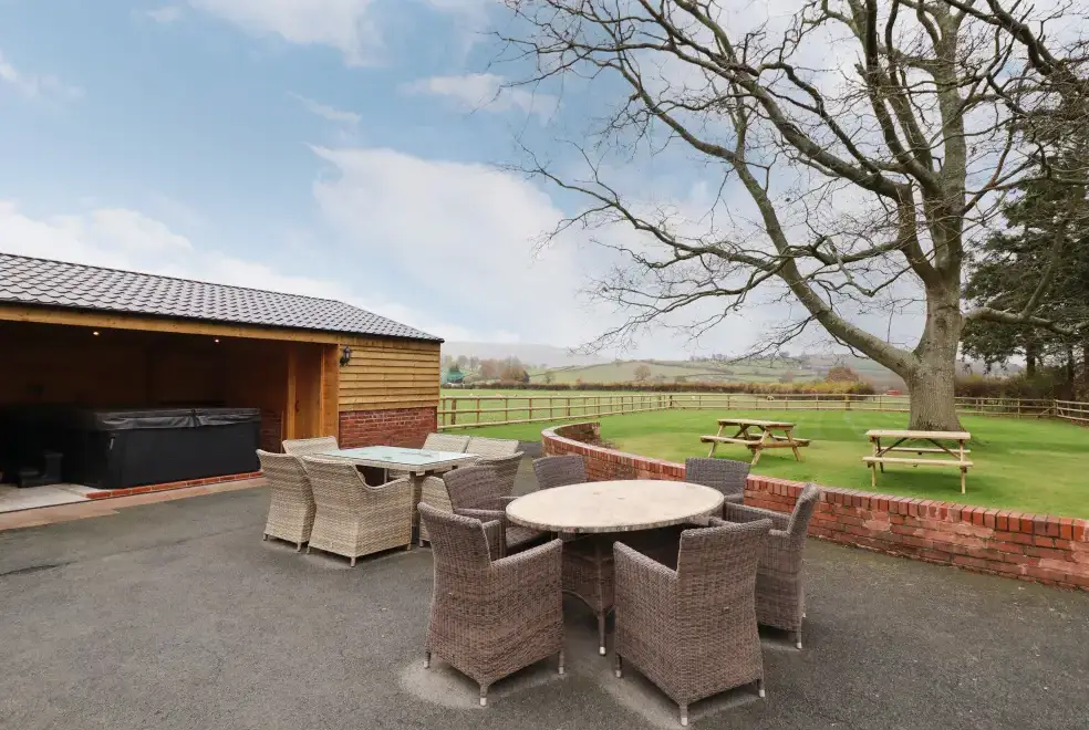 Patio area at Bodaioch Hall