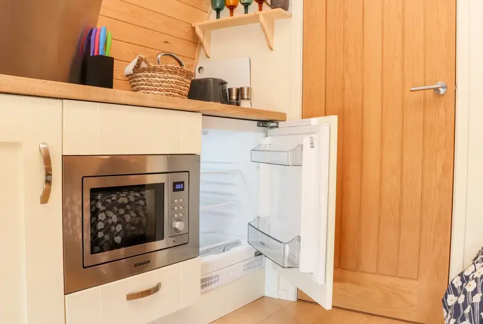 Kitchen/diner at Boskennal Farm Pod