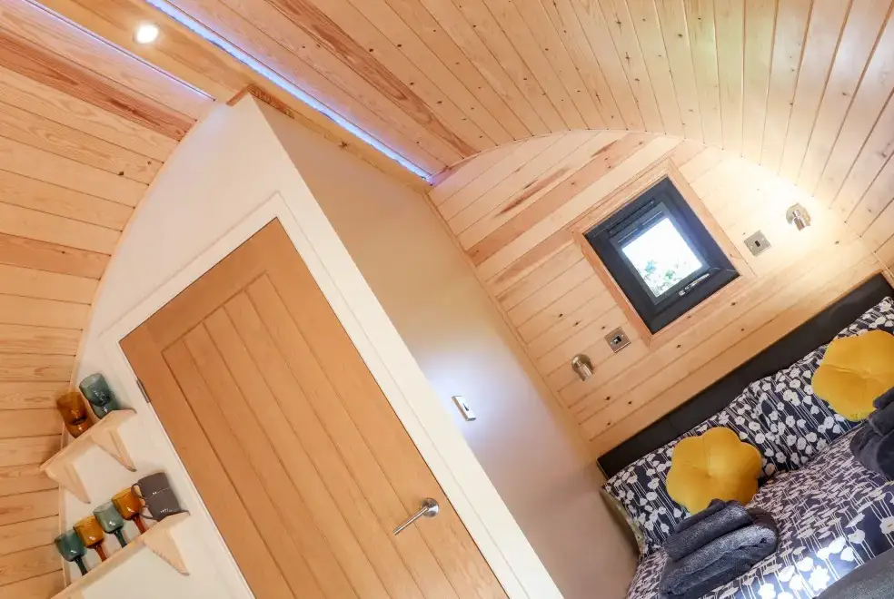 Bedroom at Boskennal Farm Pod