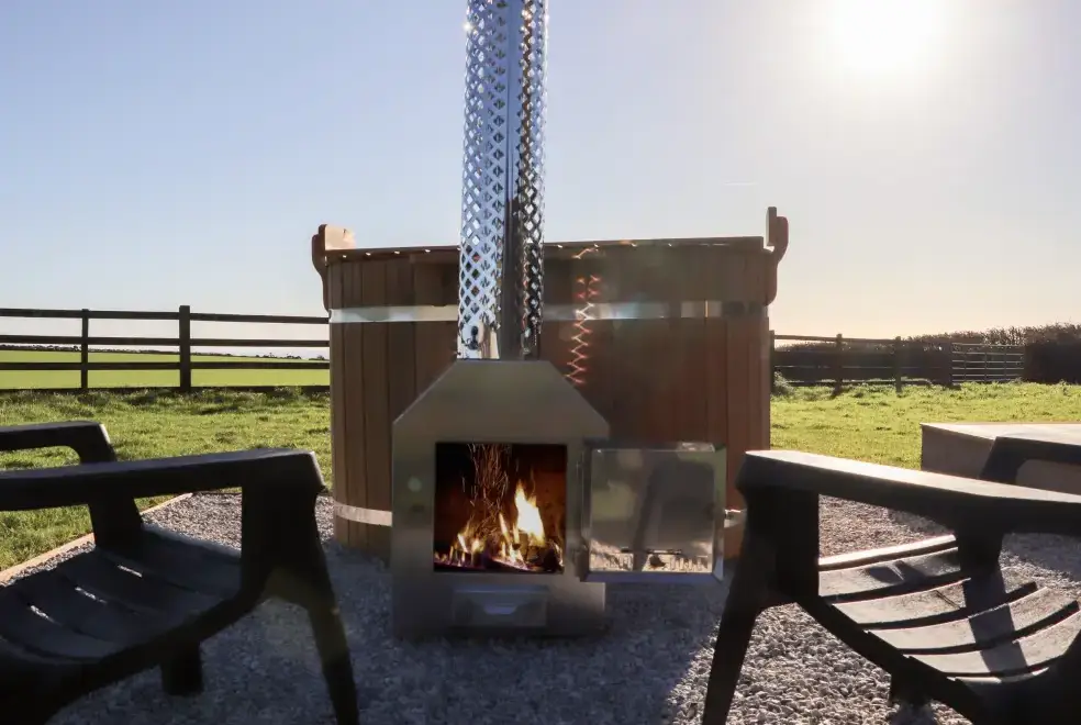Firepit at Boskennal Farm Pod