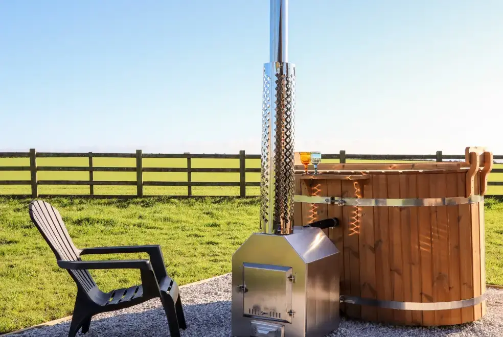 Private Hot Tub at Boskennal Farm Pod