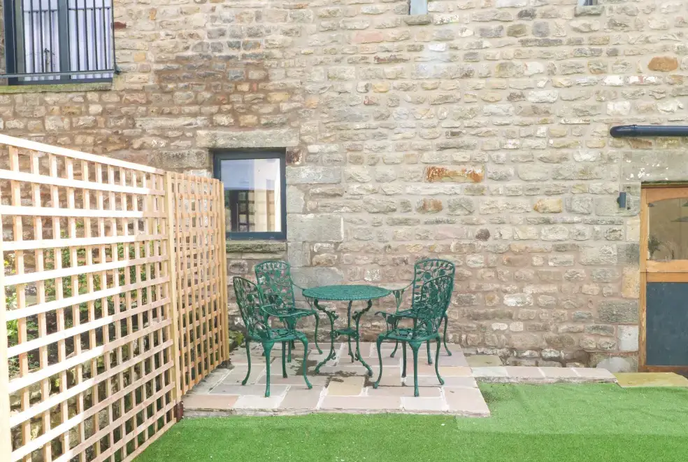 Patio area at Bowland Barn