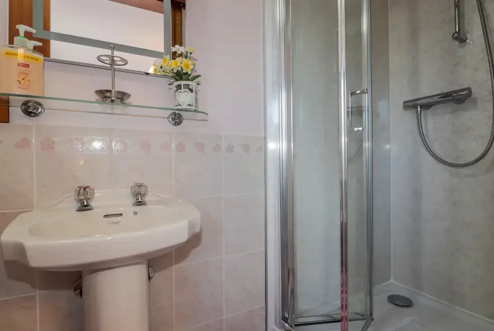 Shower room at Braehead Croft