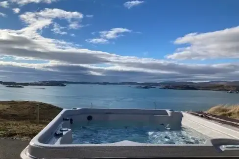Private Hot Tub at Braemore Cottage, Western Isles