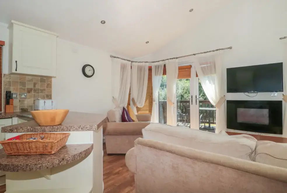 Open plan living area at Bramley Lodge